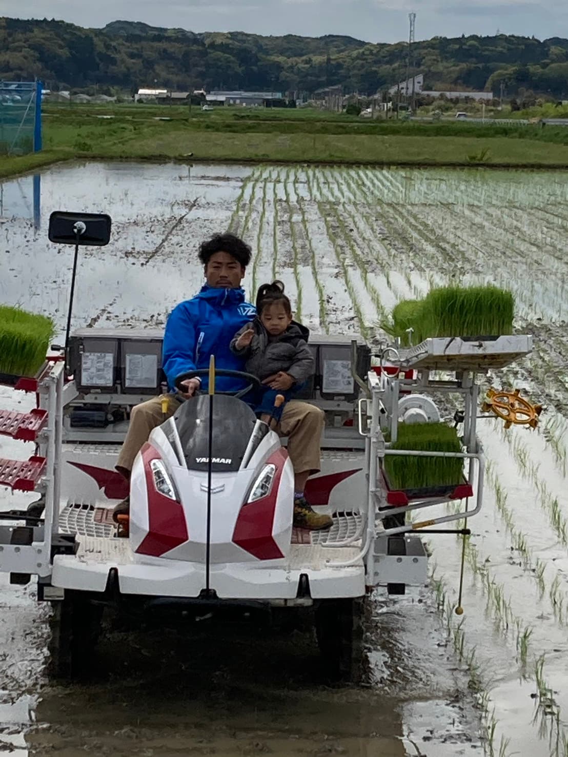 家族で田植え